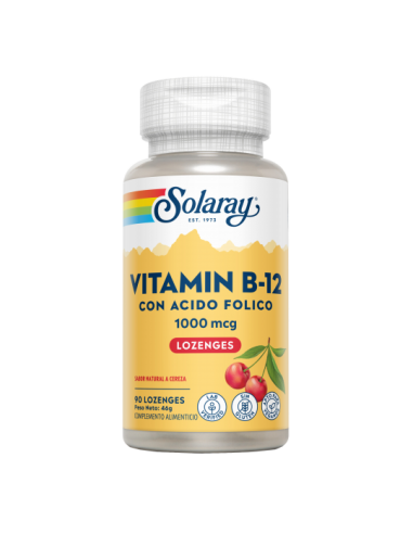 Vitamin B-12 With Folic Acid 1000 mcg, 90 lozenges