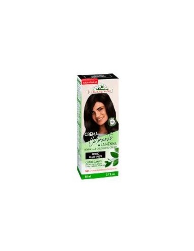 Crema Colorante Cubre canas a la Henna Negro, 80ml